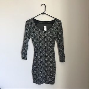Forever Exchange Silver and black mini dress